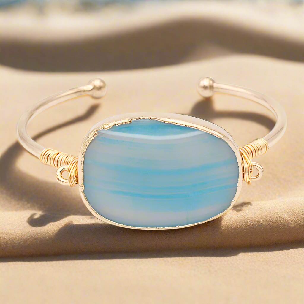 Blue Agate Bangle