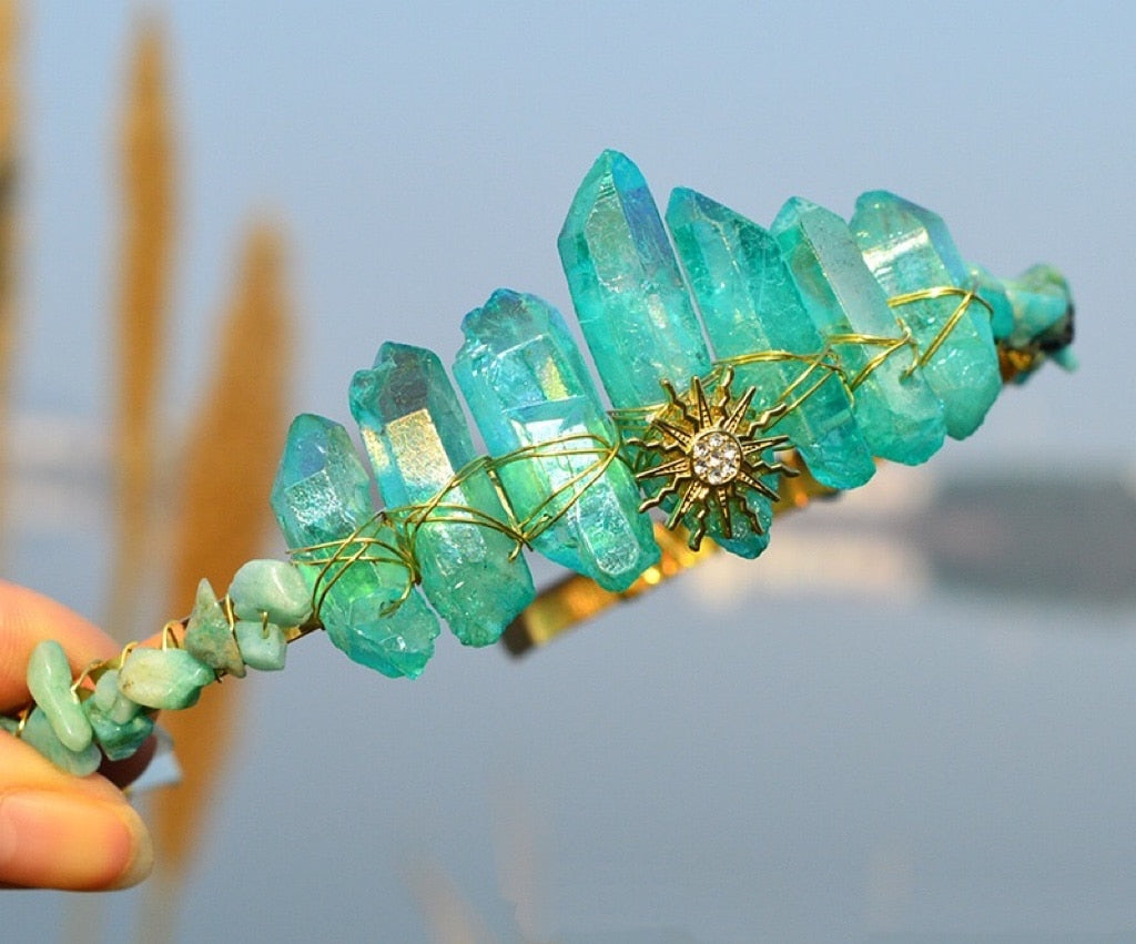 Quartz Mermaid Sun Crown