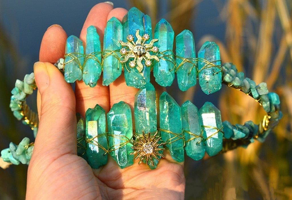 Quartz Mermaid Sun Crown