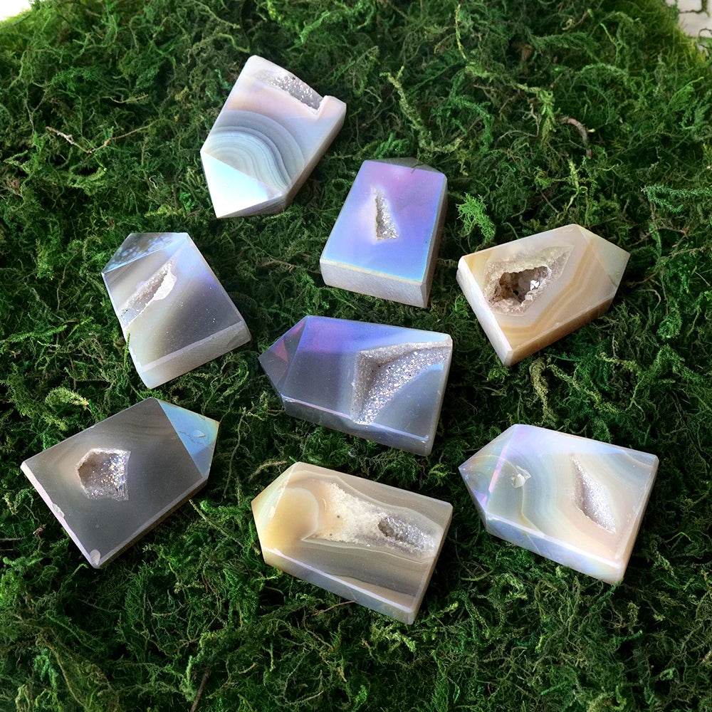 Rainbow Electroplating Agate Crystal Point
