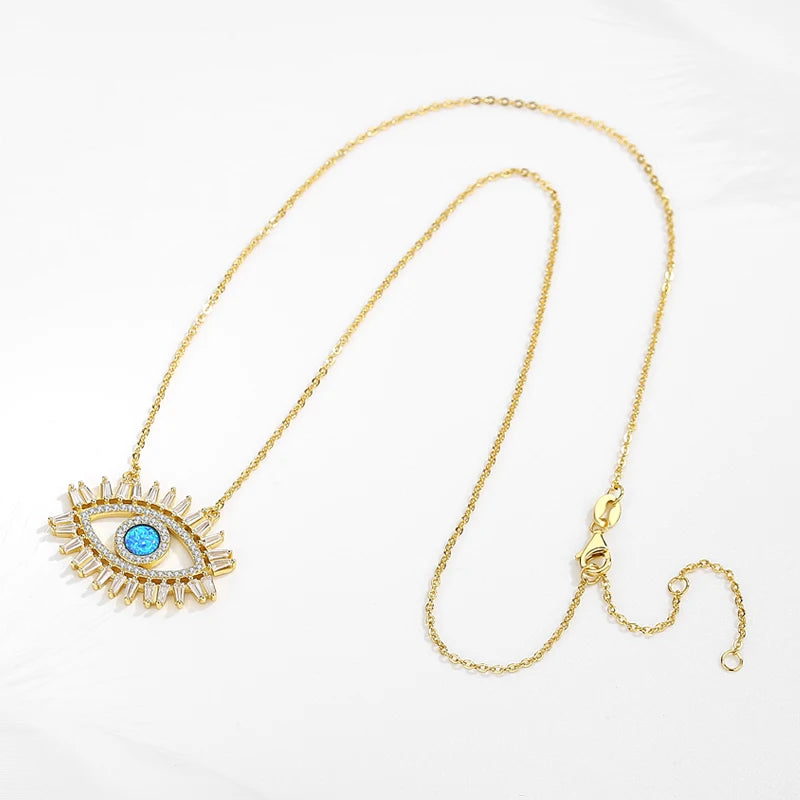 Lucky Evil Eye  Zirconia Blue