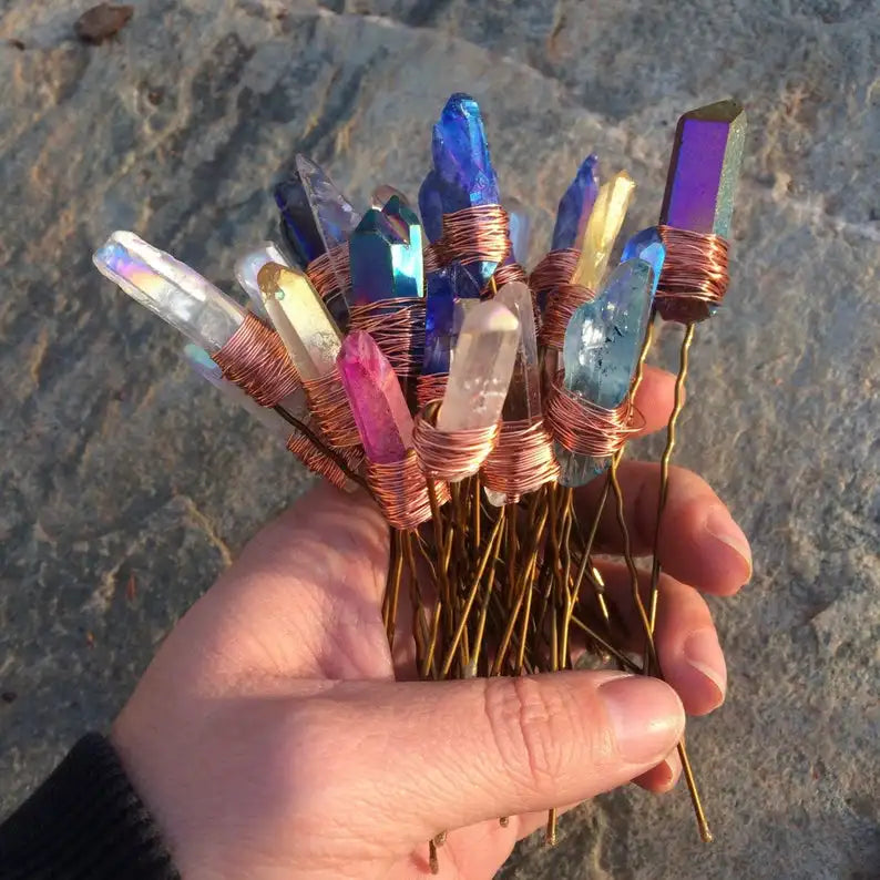 Quartz Hair Pins