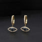 Blue Crystal Evil Eye Dangle Earrings