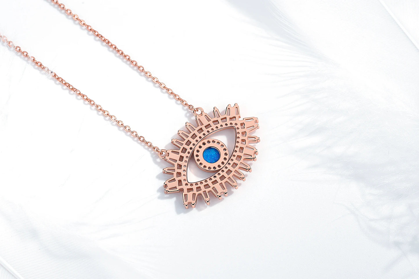 Lucky Evil Eye  Zirconia Blue
