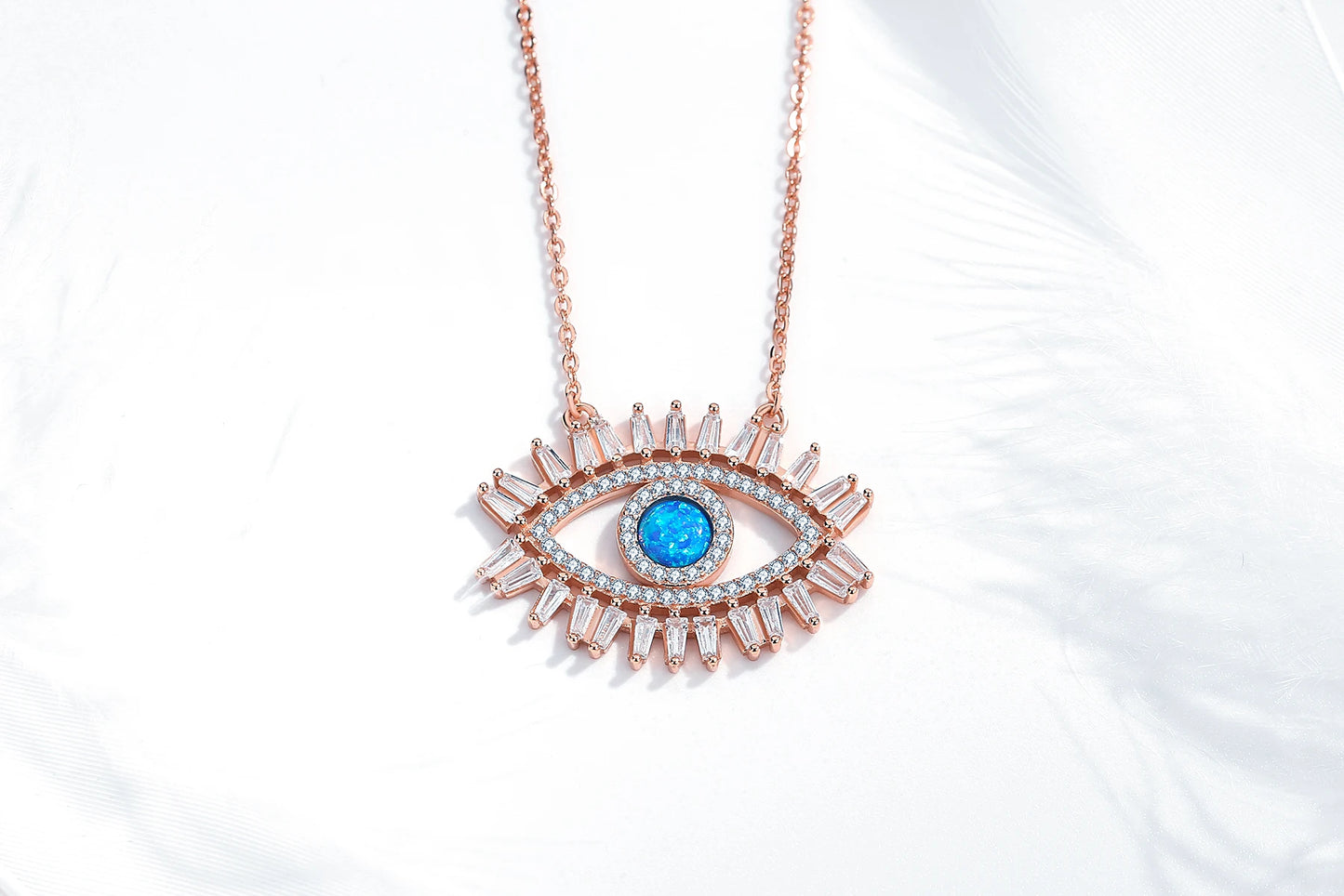 Lucky Evil Eye  Zirconia Blue