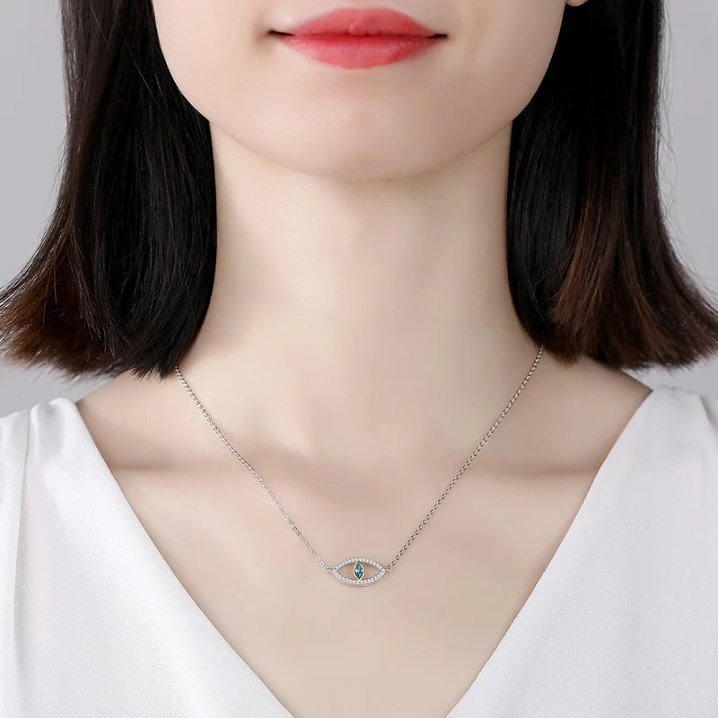 Lucky Evil Eye  Zirconia Blue