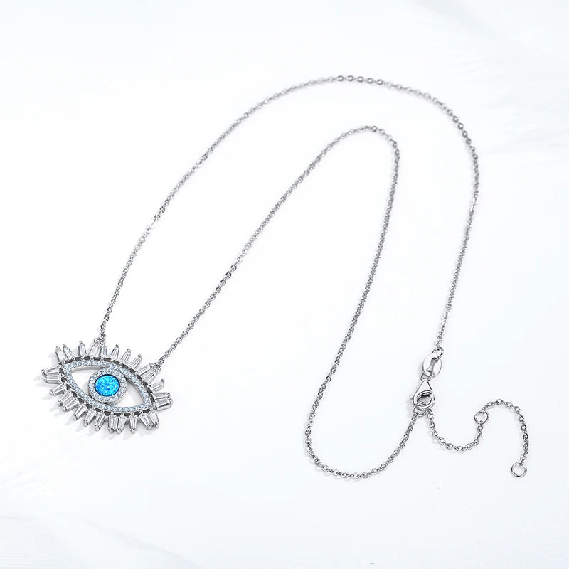 Lucky Evil Eye  Zirconia Blue