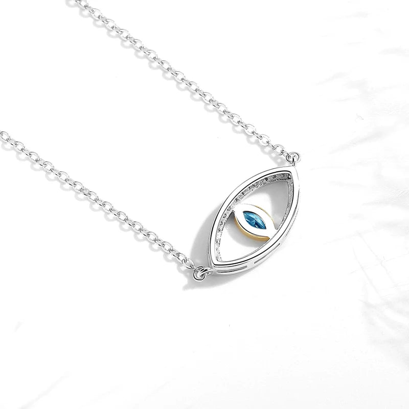 Lucky Evil Eye  Zirconia Blue