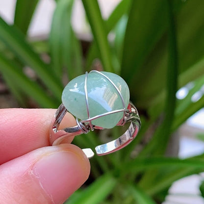 Healing Natural Crystal Rings