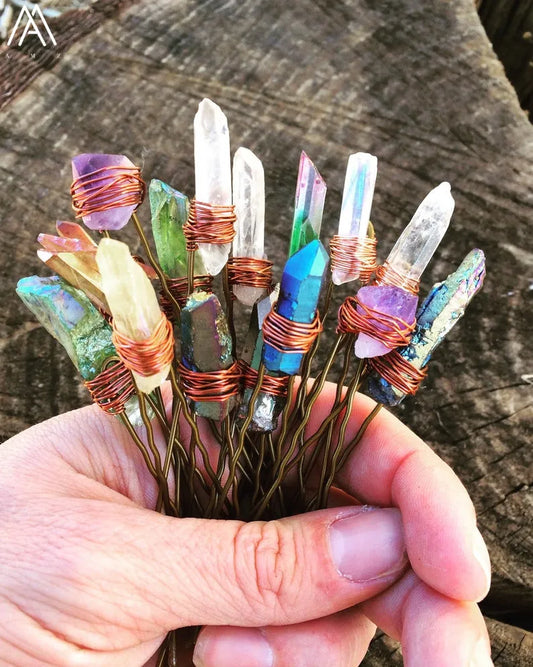 Quartz Hair Pins