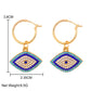 Luxury Crystal Blue Evil Eye Hoop Earrings