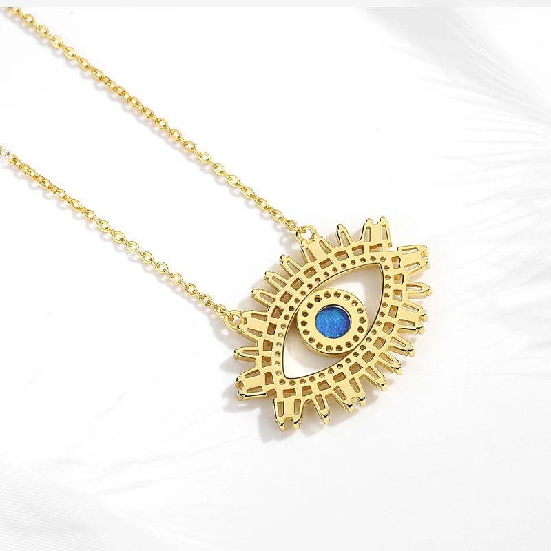 Lucky Evil Eye  Zirconia Blue