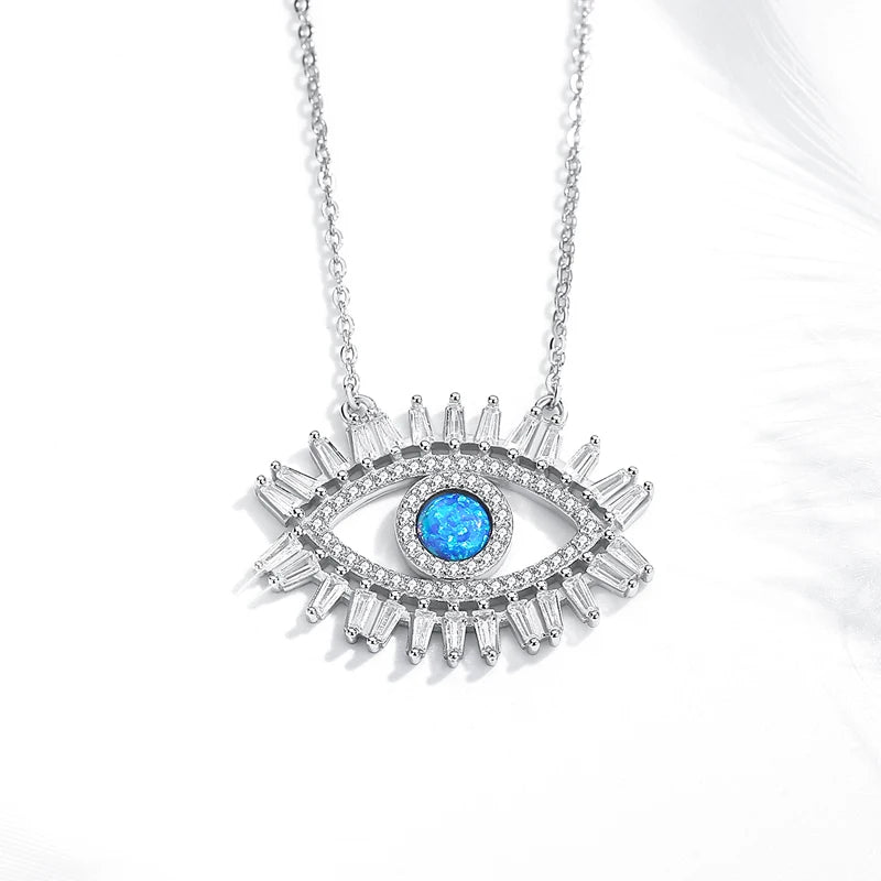 Lucky Evil Eye  Zirconia Blue