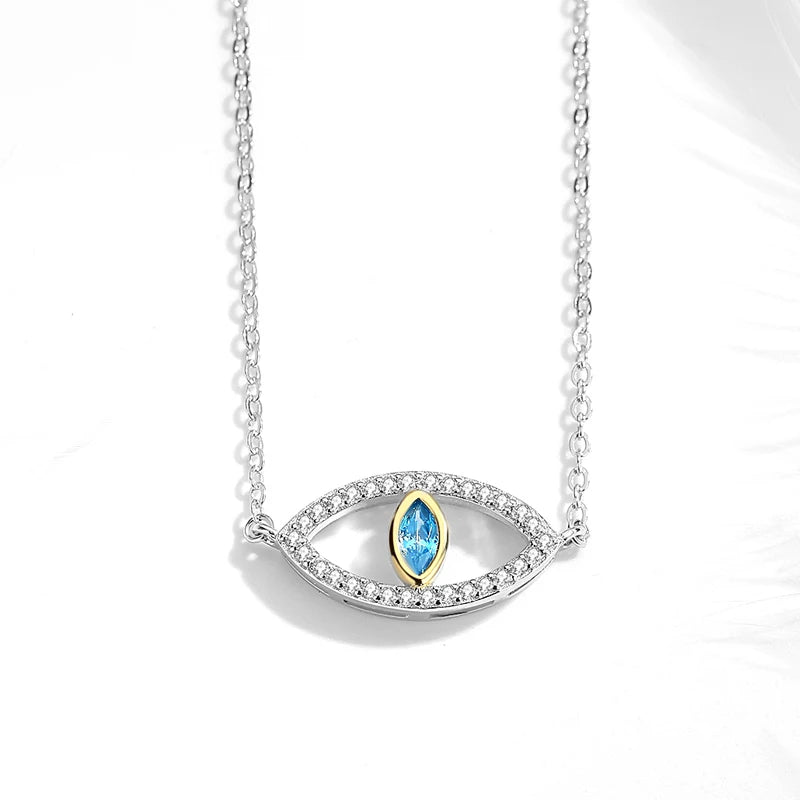 Lucky Evil Eye  Zirconia Blue