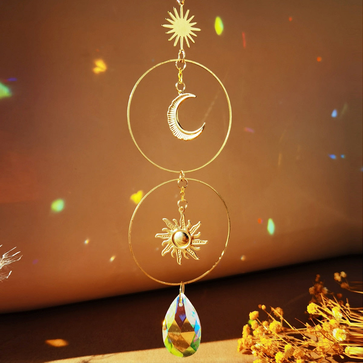 Suncatcher Crystals Sun and Moon