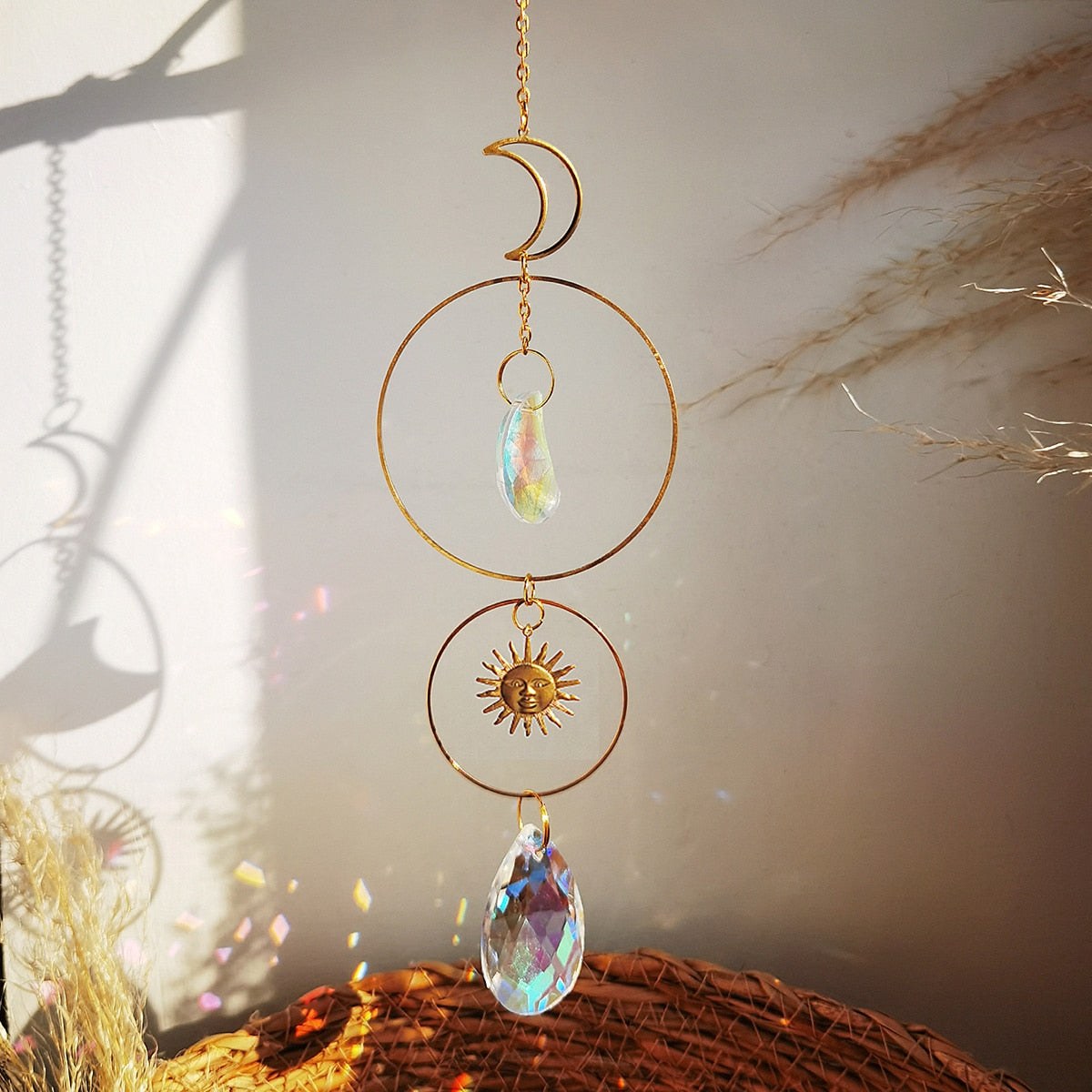 Suncatcher Crystals Sun and Moon