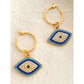 Luxury Crystal Blue Evil Eye Hoop Earrings