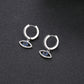 Blue Crystal Evil Eye Dangle Earrings