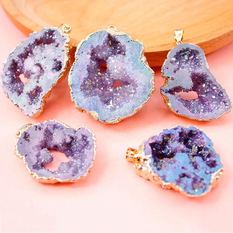 Natural Geode Stone Pendant