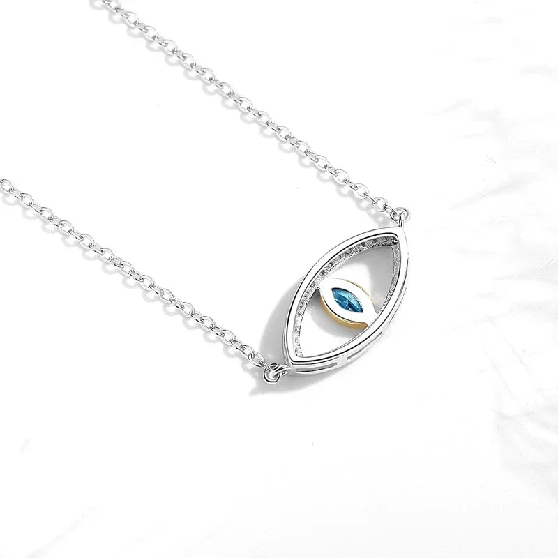 Lucky Evil Eye  Zirconia Blue