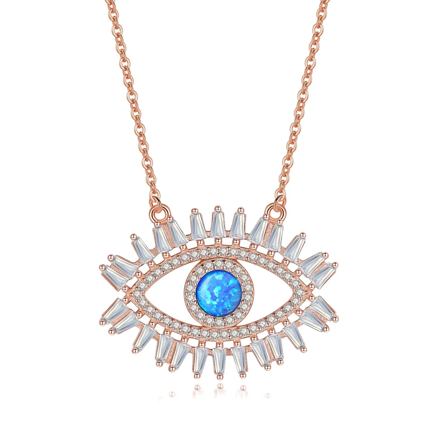 Lucky Evil Eye  Zirconia Blue