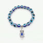 Natural Crystal Evil Eye Bracelet