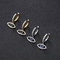 Blue Crystal Evil Eye Dangle Earrings