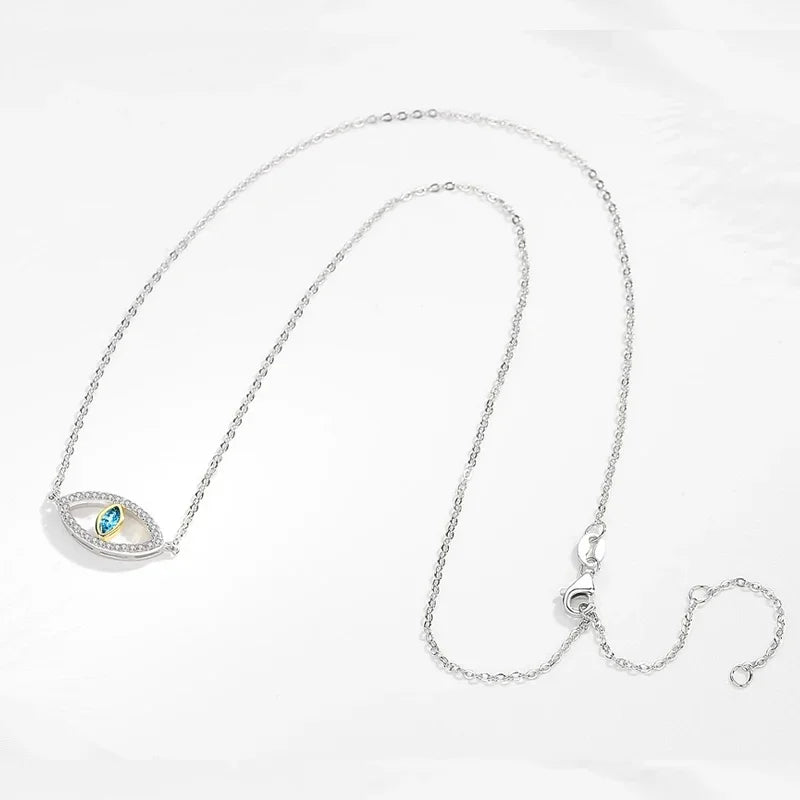 Lucky Evil Eye  Zirconia Blue