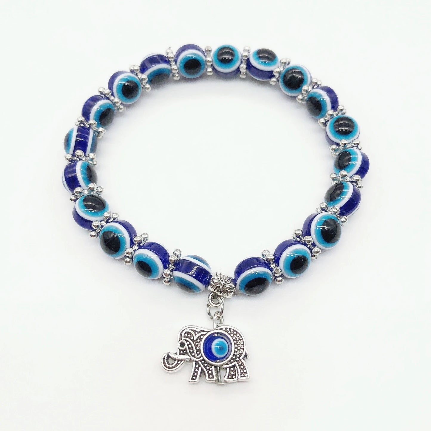 Natural Crystal Evil Eye Bracelet