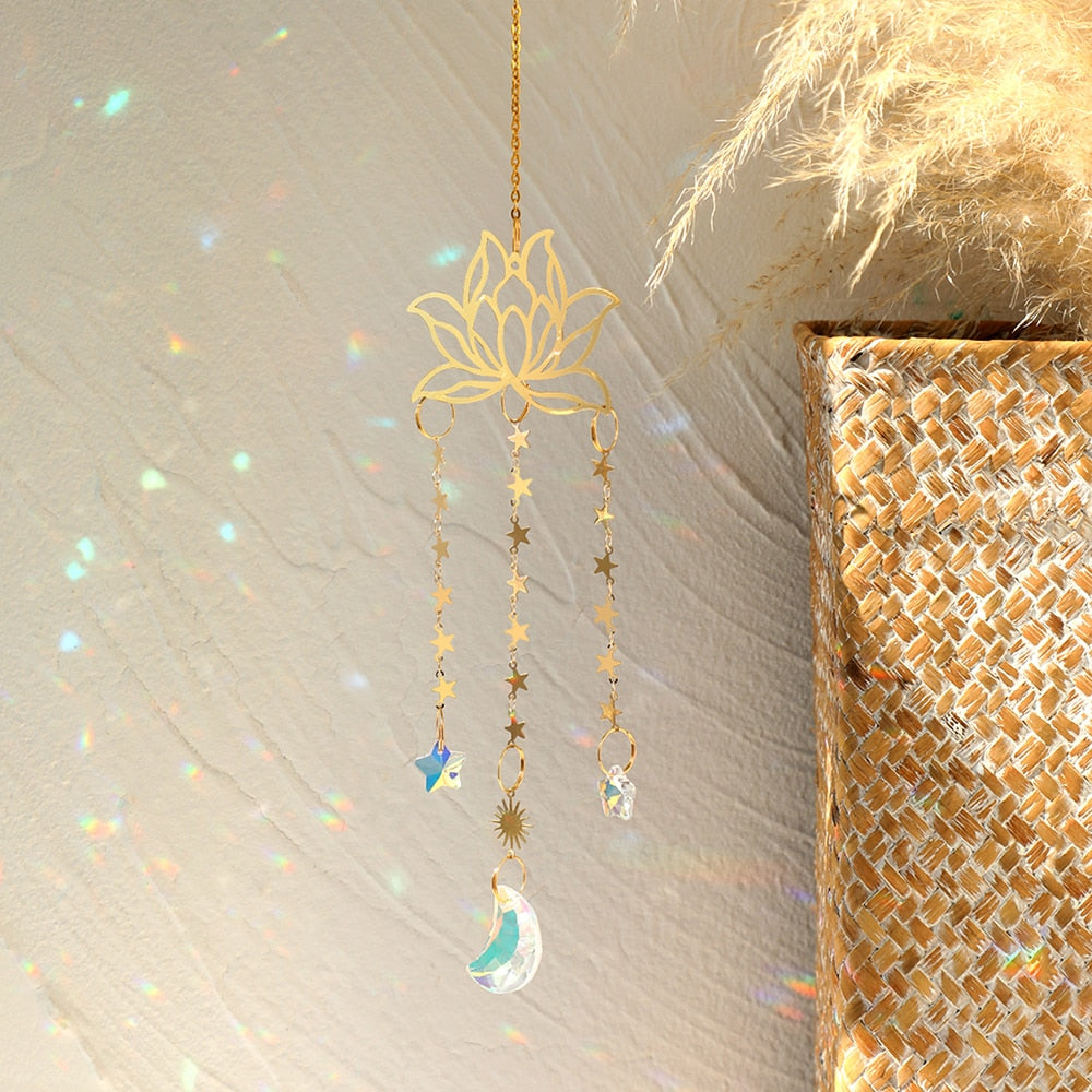 Lotus Sun Chakra Crystal Catchers