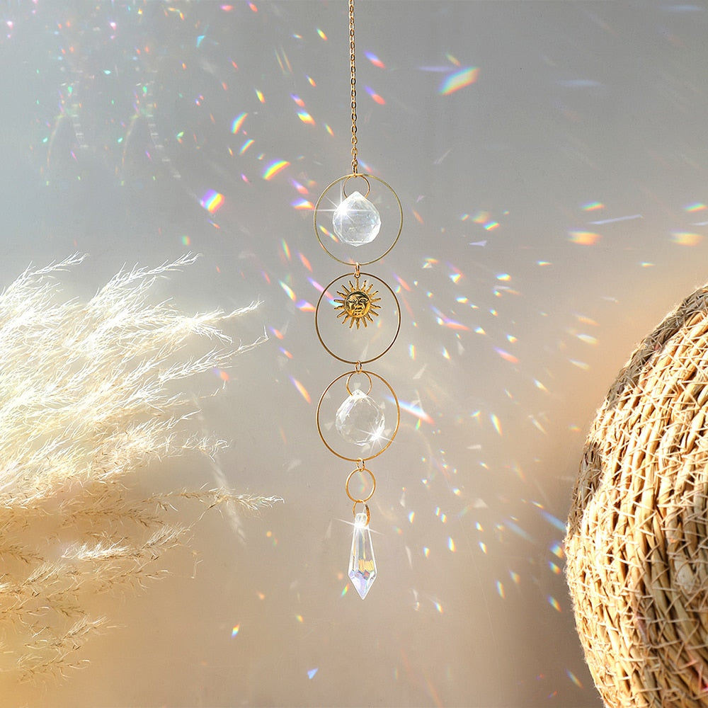 Suncatcher Crystals Sun and Moon