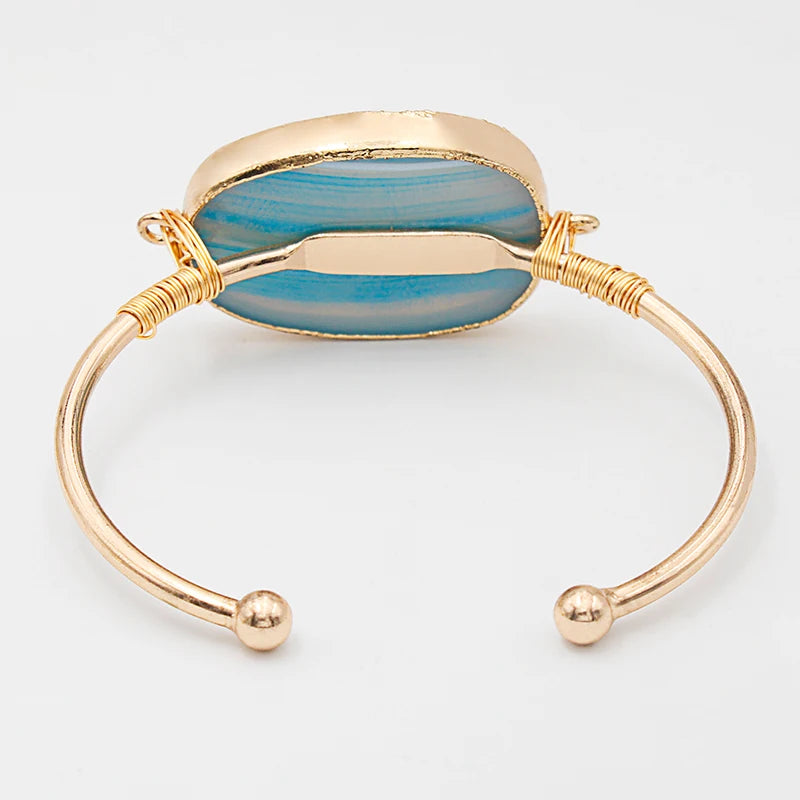 Blue Agate Bangle