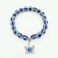 Natural Crystal Evil Eye Bracelet
