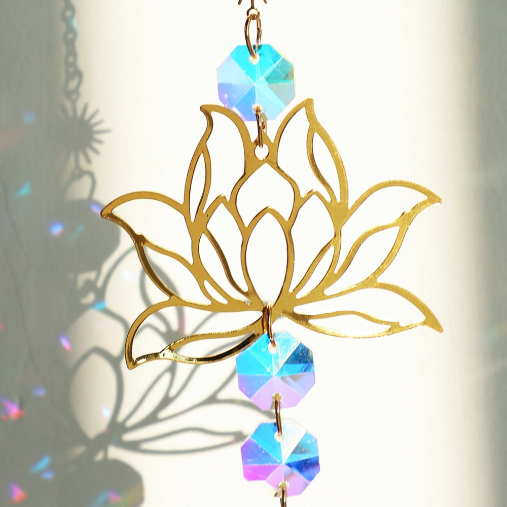 Lotus Sun Chakra Crystal Catchers