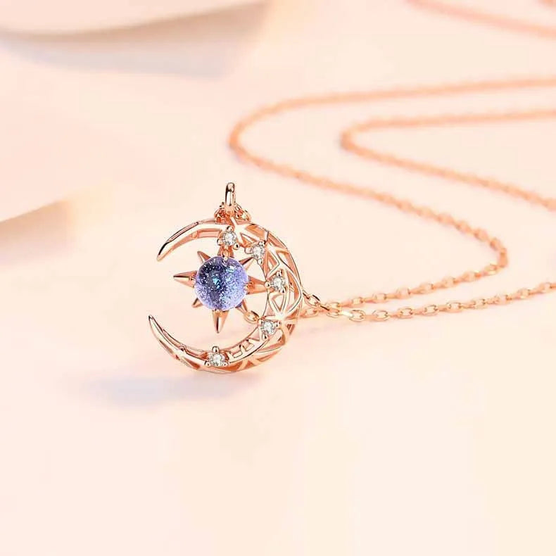 Moon N Starlight Crystal Pendant