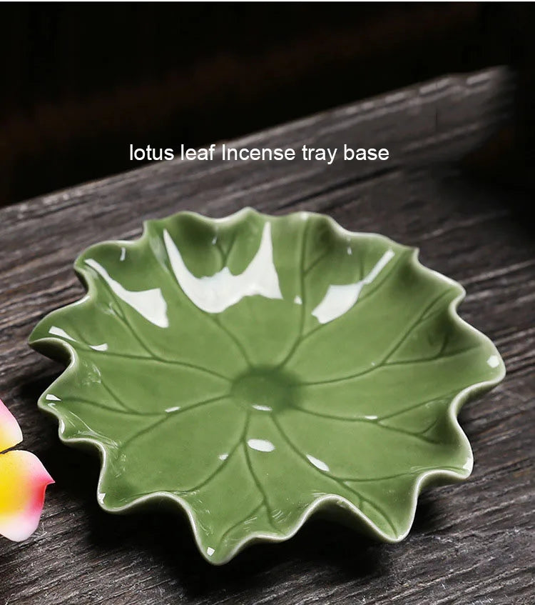 Ceramic Lotus Incense Tray