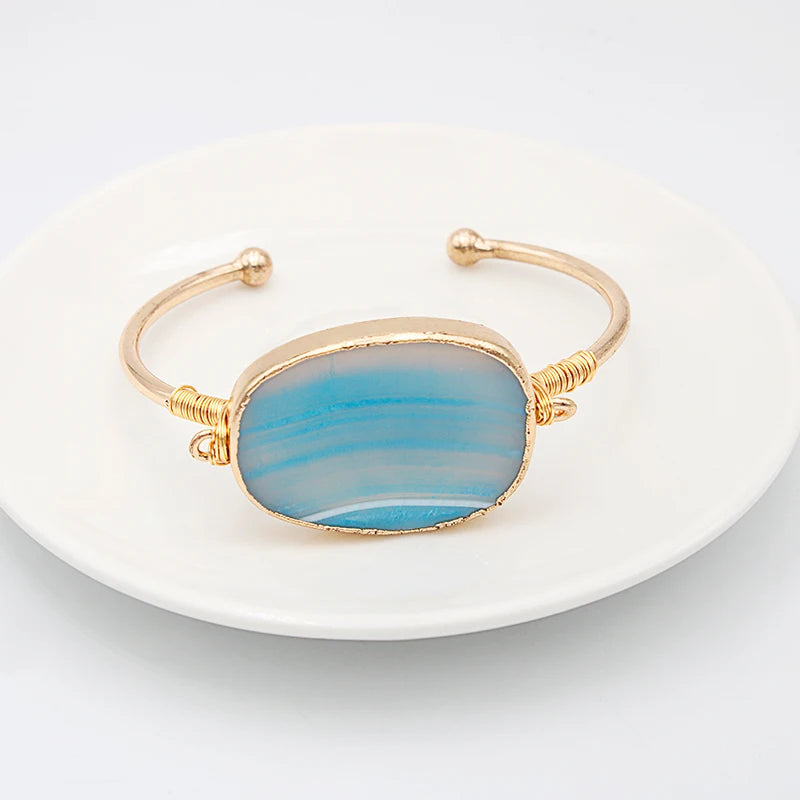 Blue Agate Bangle