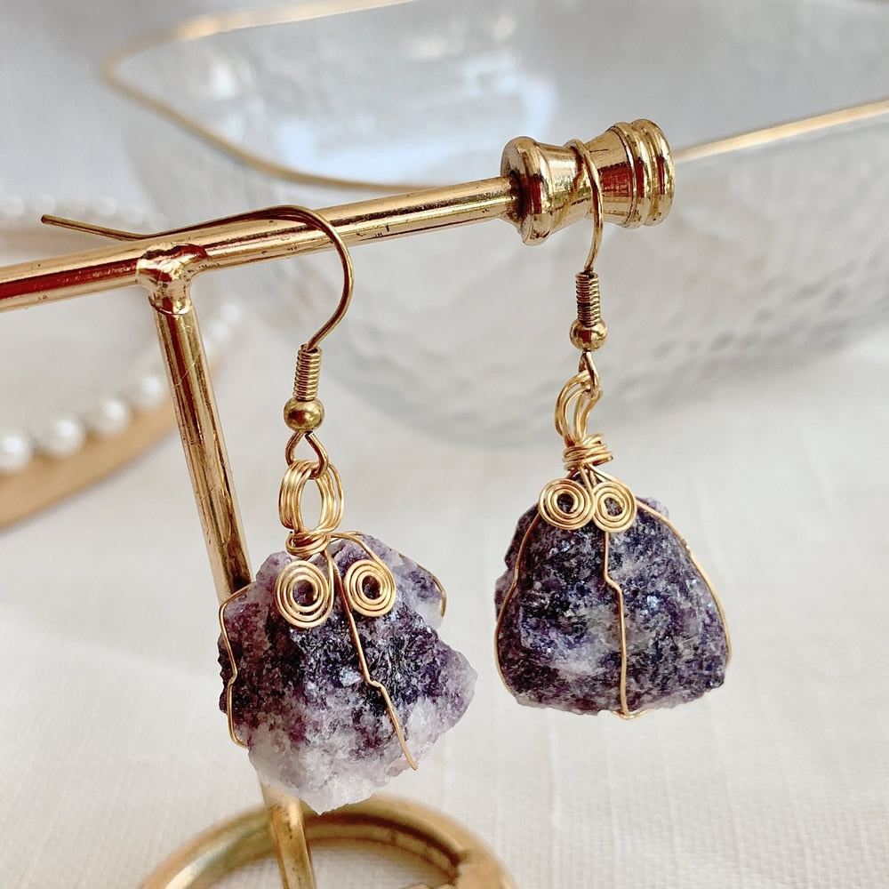 Crystal Rock Earrings