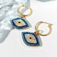 Luxury Crystal Blue Evil Eye Hoop Earrings