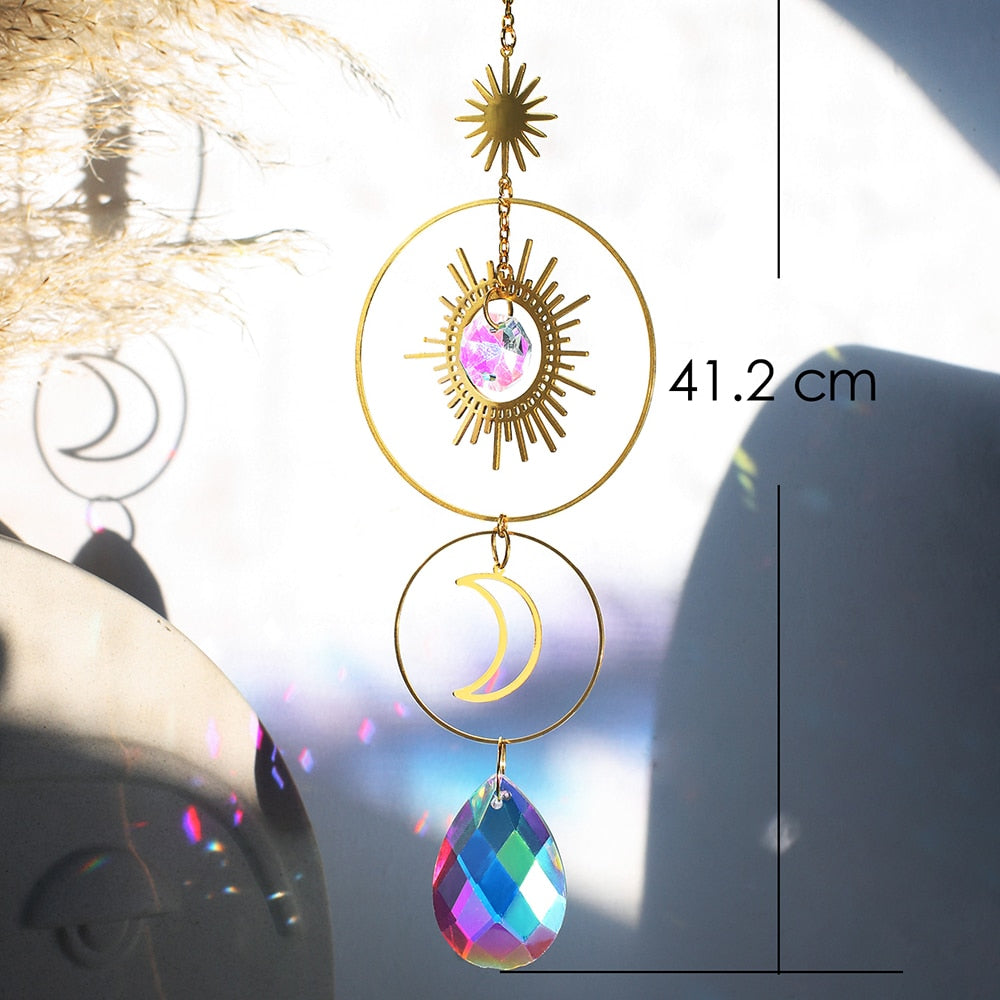 Suncatcher Crystals Sun and Moon