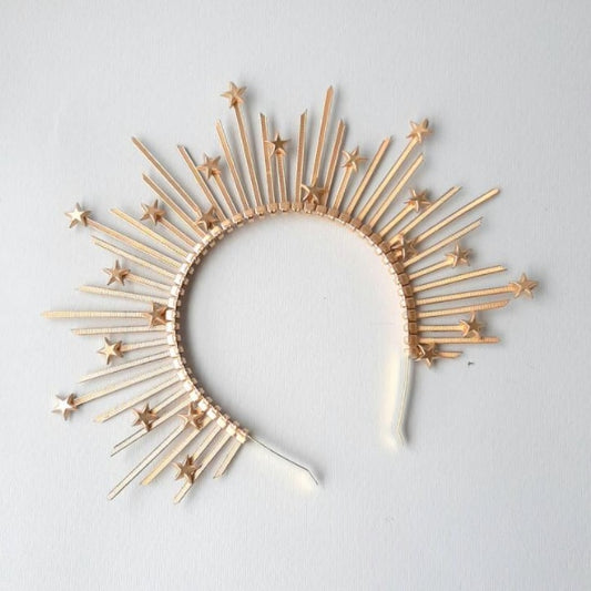 Golden star halo crown