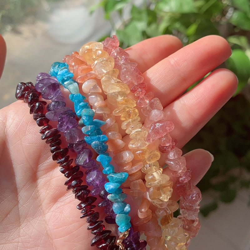 Raw Crystal Beaded Bracelets - Bloom N Bliss Boutique