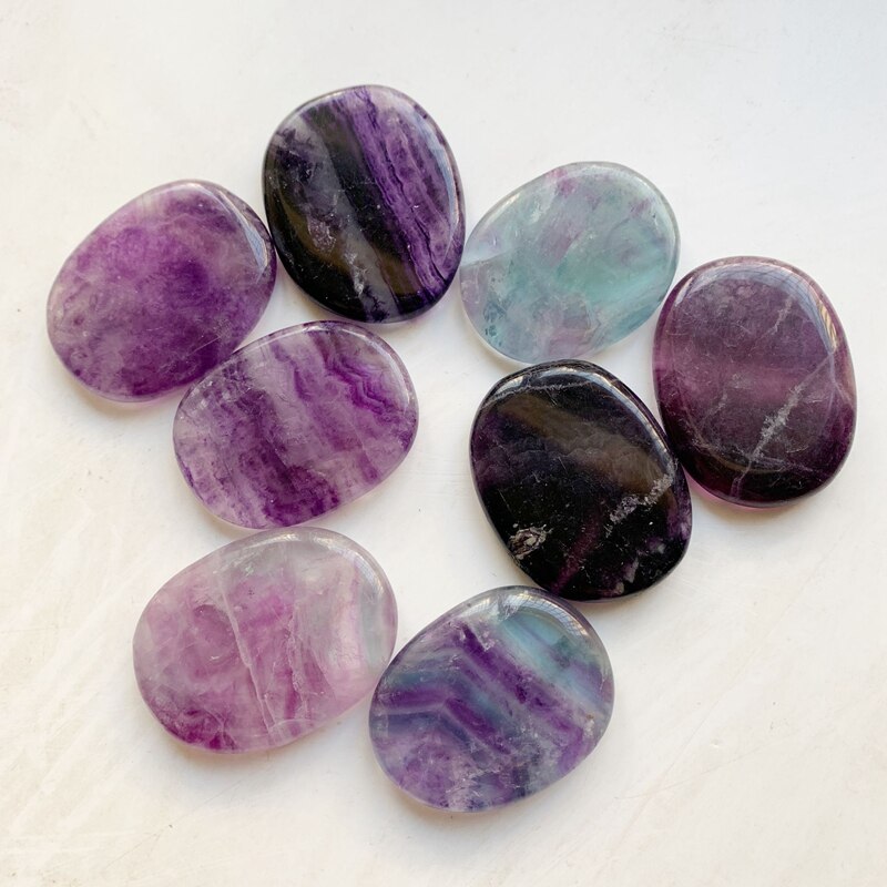 Rainbow Fluorite Crystal Palm Stone