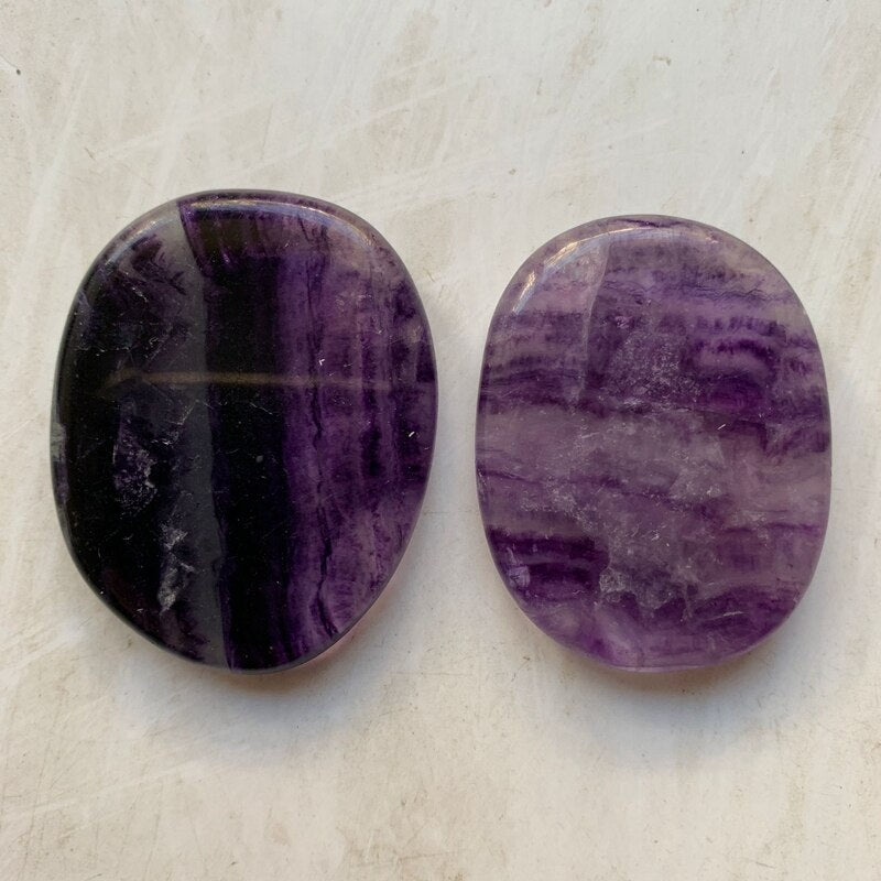 Rainbow Fluorite Crystal Palm Stone