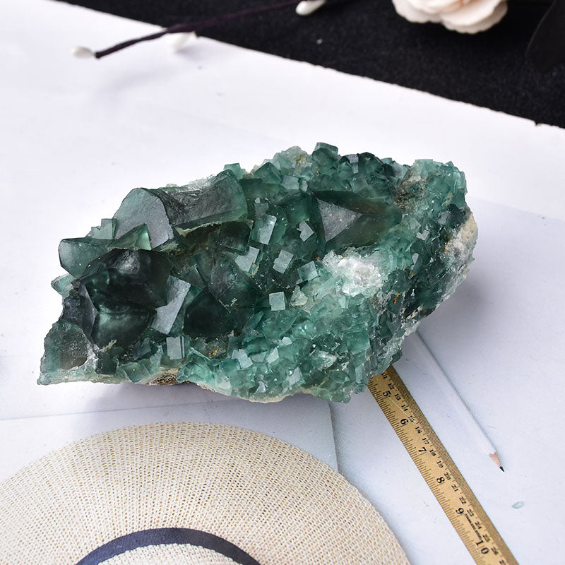 Green Fluorite Crystal Cluster - Bloom N Bliss Boutique