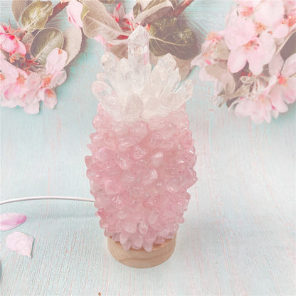 Natural Rose Quartz Lamp - Bloom N Bliss Boutique